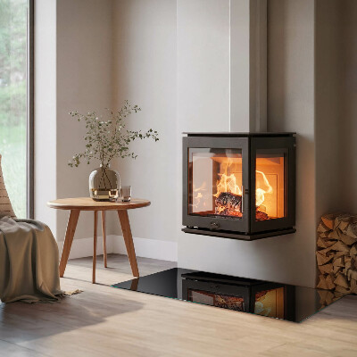 Plaque de sol rectangulaire en verre Couleur noire