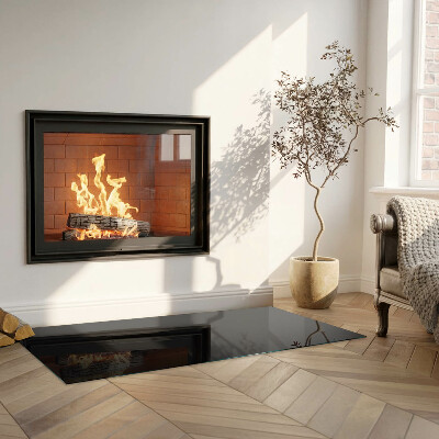 Plaque de sol rectangulaire en verre Couleur noire