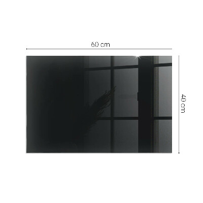 Plaque de sol rectangulaire en verre Couleur noire