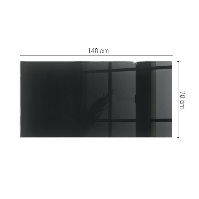 Plaque de sol rectangulaire en verre Couleur noire