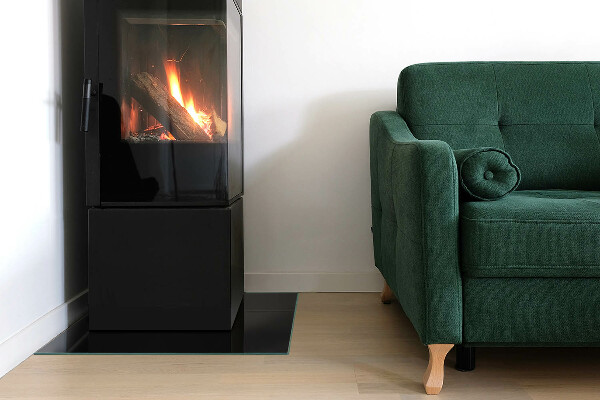 Plaque de sol rectangulaire en verre Couleur noire