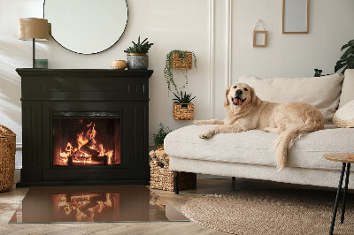 Plaque de sol rectangulaire en verre Couleur marron