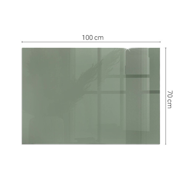 Plaque rectangulaire en verre pour poêle couleur olive