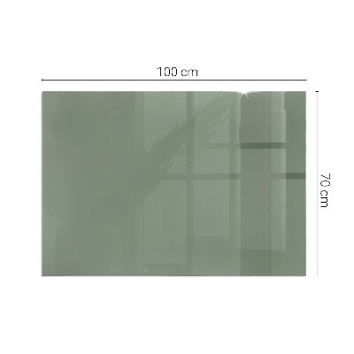 Plaque rectangulaire en verre pour poêle couleur olive