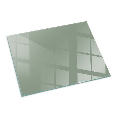 Plaque rectangulaire en verre pour poêle couleur gris-vert