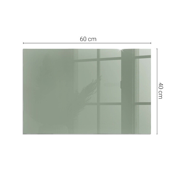 Plaque rectangulaire en verre pour poêle couleur gris-vert