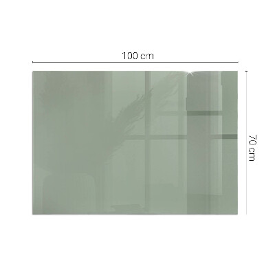 Plaque rectangulaire en verre pour poêle couleur gris-vert