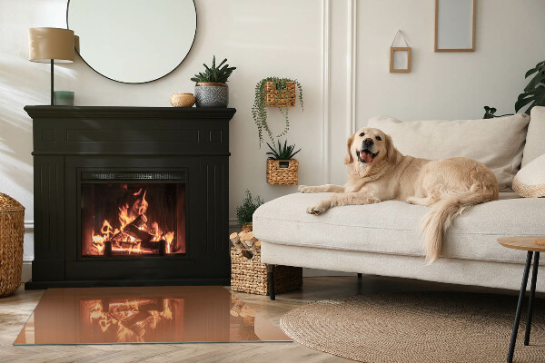 Plaque de sol rectangulaire en verre Couleur marron