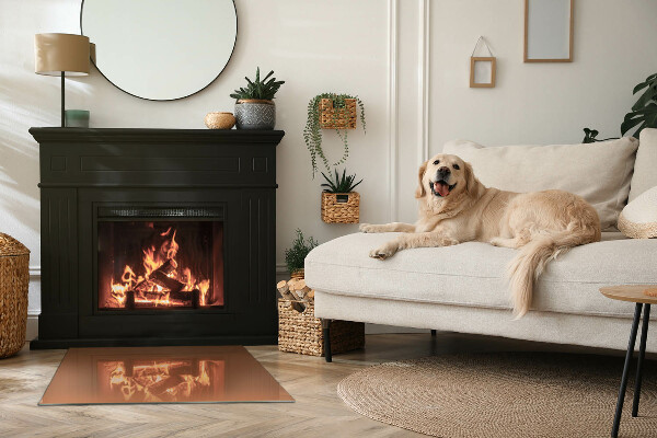 Plaque de sol rectangulaire en verre Couleur marron