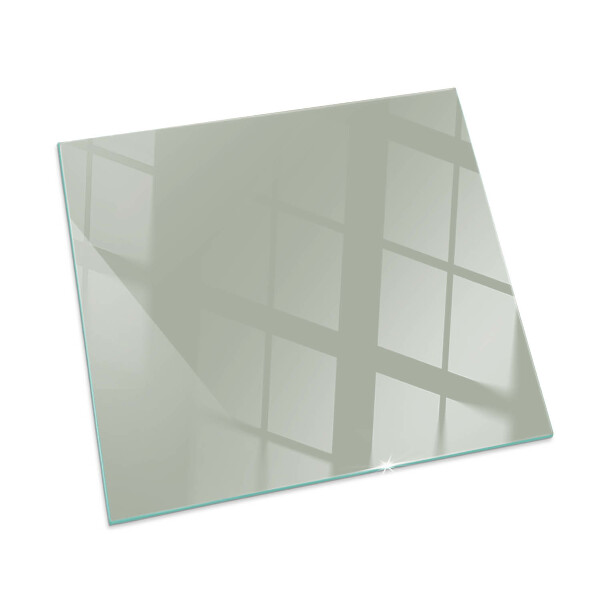 Plaque verre rectangulaire cheminée Couleur gris-vert