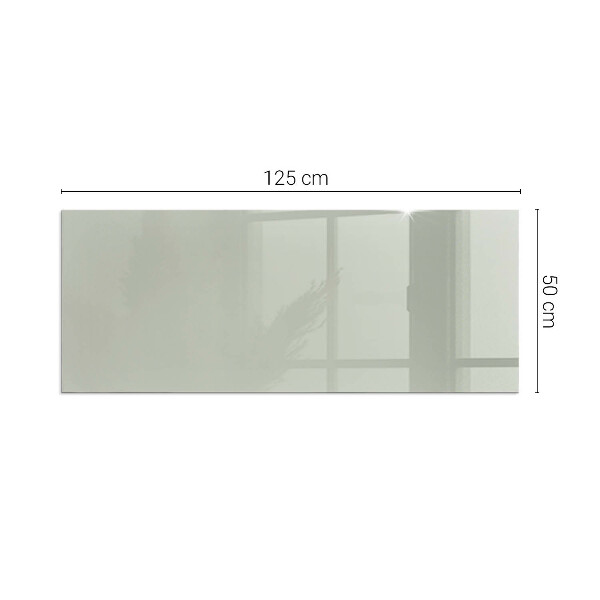 Plaque verre rectangulaire cheminée Couleur gris-vert