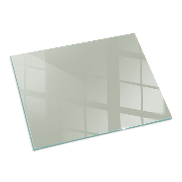 Plaque verre rectangulaire cheminée Couleur gris-vert