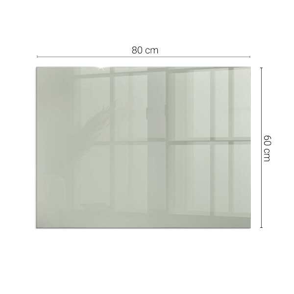 Plaque verre rectangulaire cheminée Couleur gris-vert