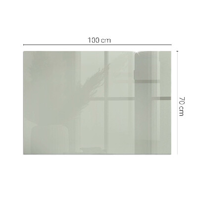 Plaque verre rectangulaire cheminée Couleur gris-vert