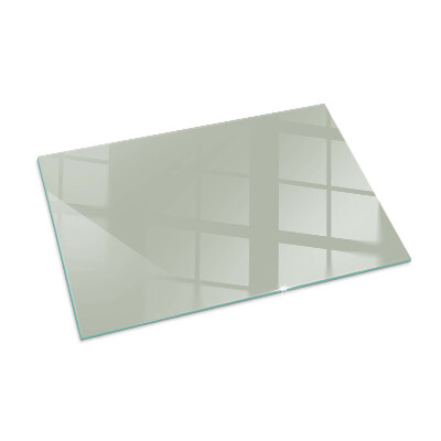 Plaque verre rectangulaire cheminée Couleur gris-vert