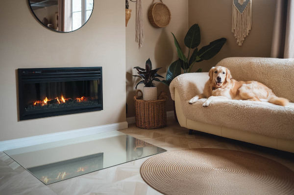 Plaque rectangulaire en verre pour poêle Couleur vert clair
