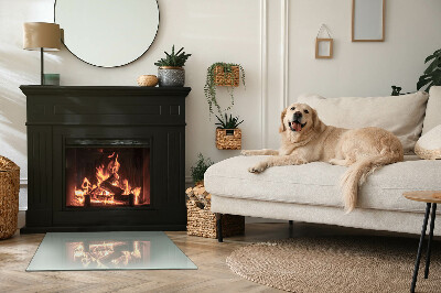Plaque rectangulaire en verre pour poêle Couleur vert clair