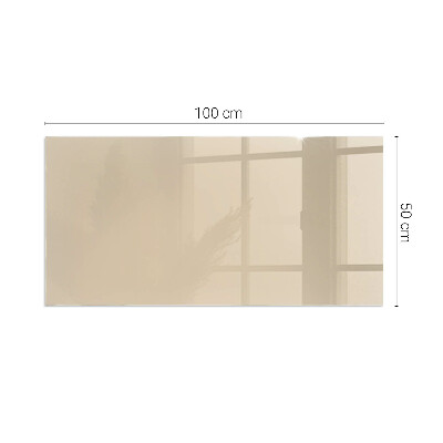 Plaque verre rectangulaire cheminée Couleur beige