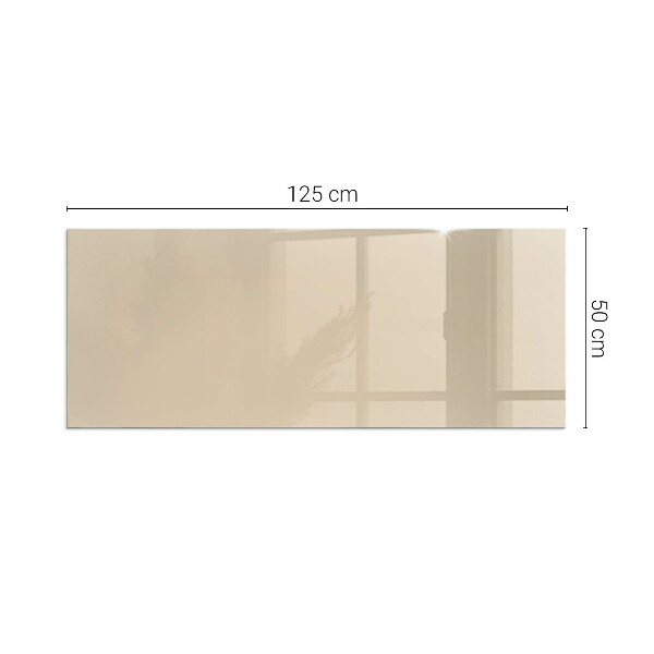 Plaque verre rectangulaire cheminée Couleur beige
