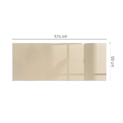 Plaque verre rectangulaire cheminée Couleur beige