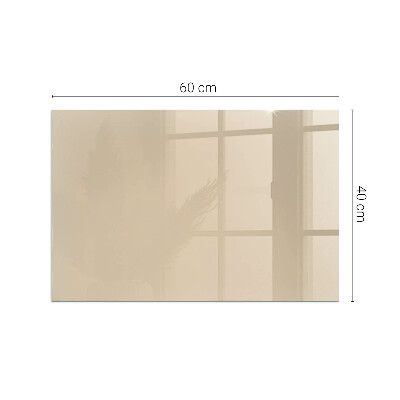 Plaque verre rectangulaire cheminée Couleur beige