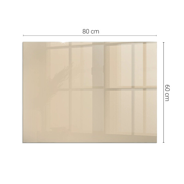 Plaque verre rectangulaire cheminée Couleur beige