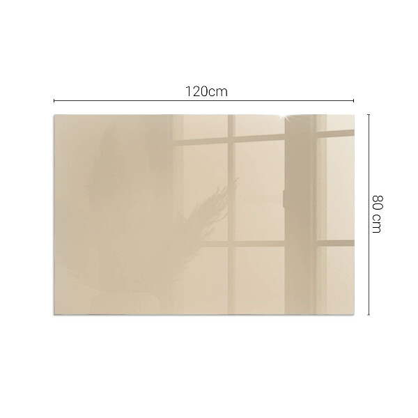 Plaque verre rectangulaire cheminée Couleur beige