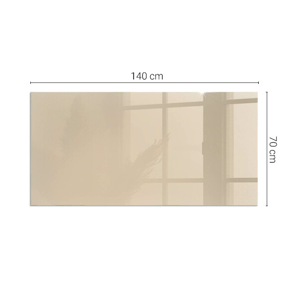 Plaque verre rectangulaire cheminée Couleur beige