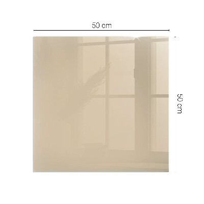 Plaque verre rectangulaire cheminée Couleur beige