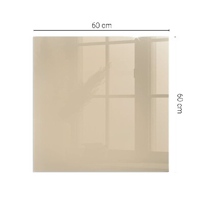 Plaque verre rectangulaire cheminée Couleur beige