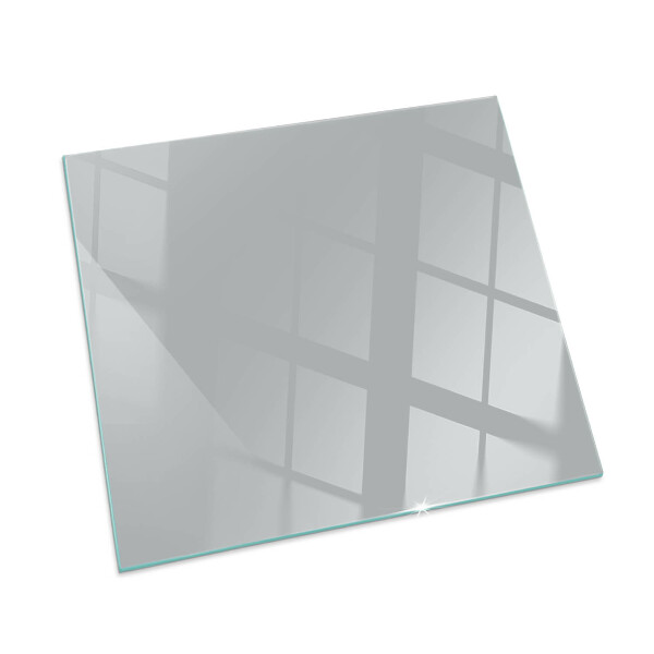 Plaque verre rectangulaire cheminée Couleur gris clair