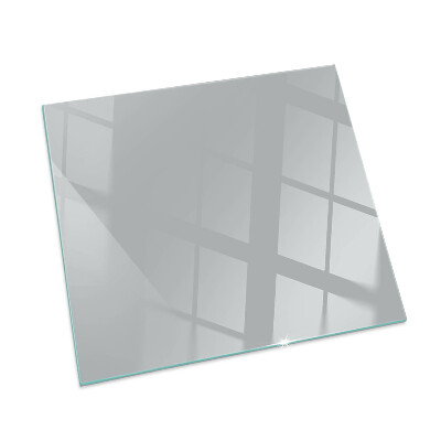Plaque verre rectangulaire cheminée Couleur gris clair