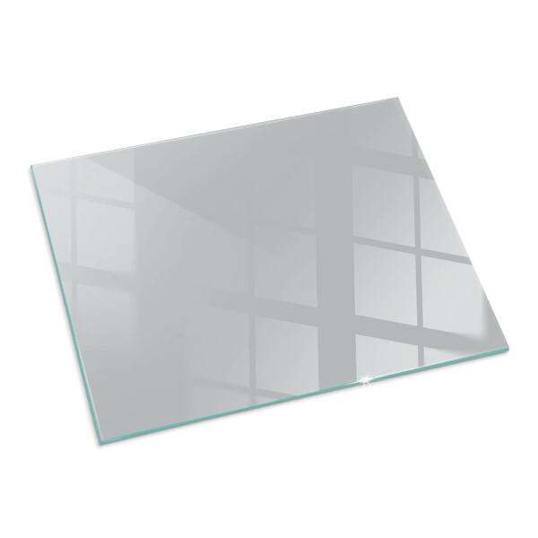 Plaque verre rectangulaire cheminée Couleur gris clair
