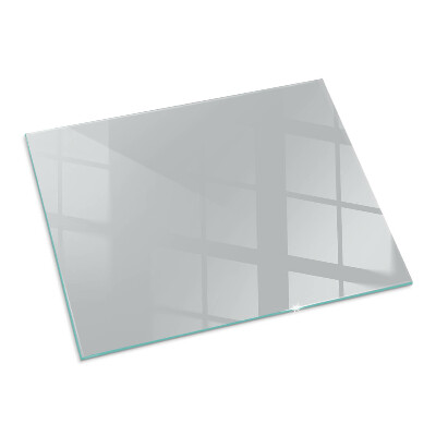 Plaque verre rectangulaire cheminée Couleur gris clair