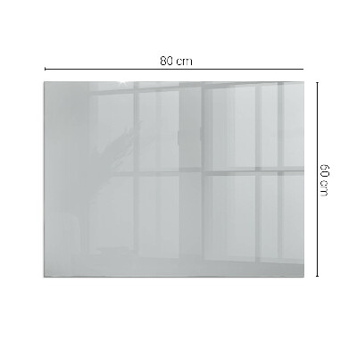 Plaque verre rectangulaire cheminée Couleur gris clair
