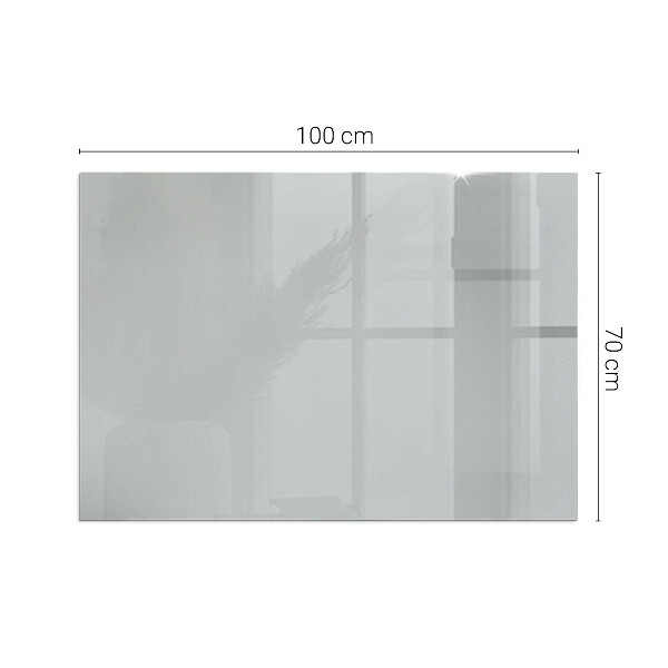 Plaque verre rectangulaire cheminée Couleur gris clair