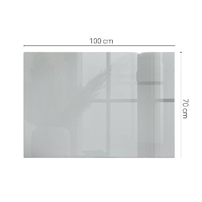 Plaque verre rectangulaire cheminée Couleur gris clair