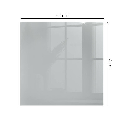 Plaque verre rectangulaire cheminée Couleur gris clair