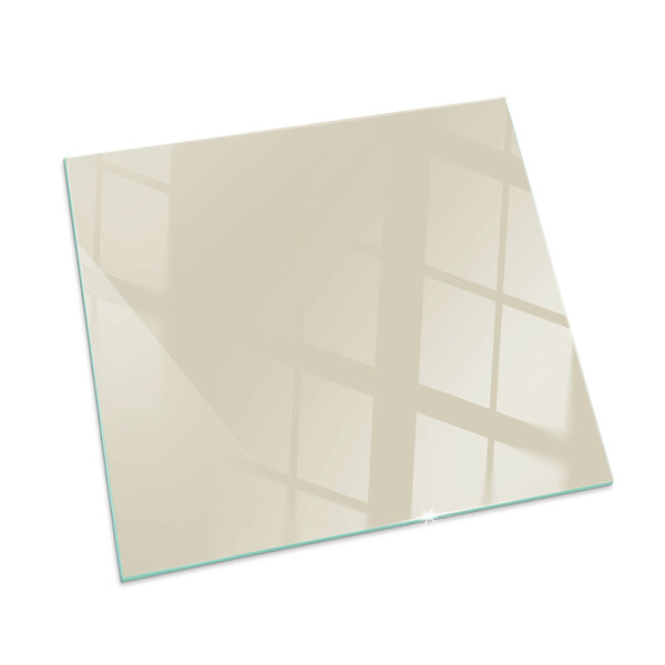Plaque rectangulaire en verre pour poêle Couleur beige