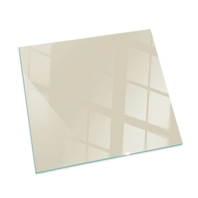 Plaque rectangulaire en verre pour poêle Couleur beige
