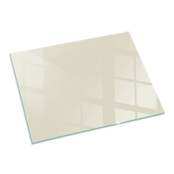 Plaque rectangulaire en verre pour poêle Couleur beige