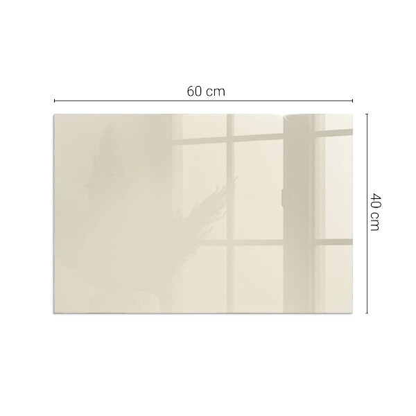 Plaque rectangulaire en verre pour poêle Couleur beige