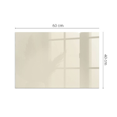 Plaque rectangulaire en verre pour poêle Couleur beige
