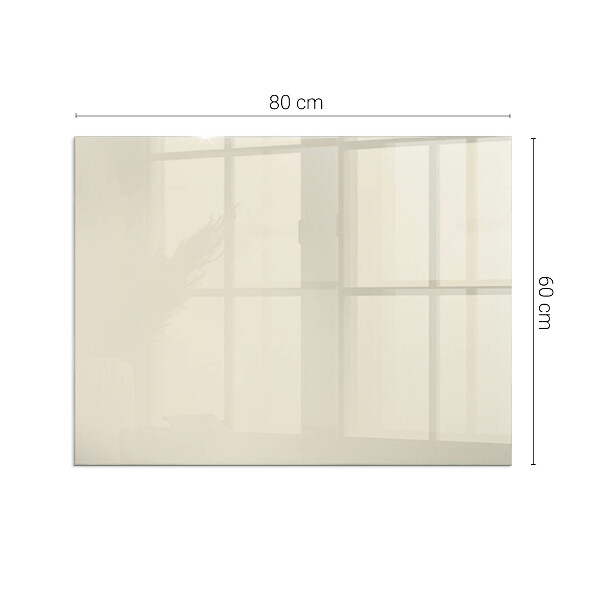 Plaque rectangulaire en verre pour poêle Couleur beige