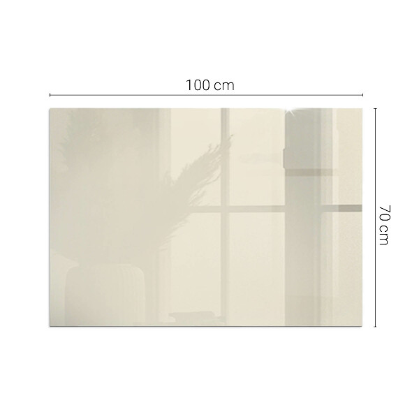 Plaque rectangulaire en verre pour poêle Couleur beige