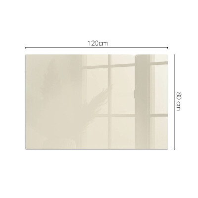 Plaque rectangulaire en verre pour poêle Couleur beige