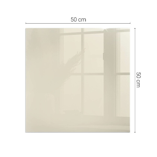 Plaque rectangulaire en verre pour poêle Couleur beige