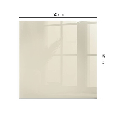 Plaque rectangulaire en verre pour poêle Couleur beige