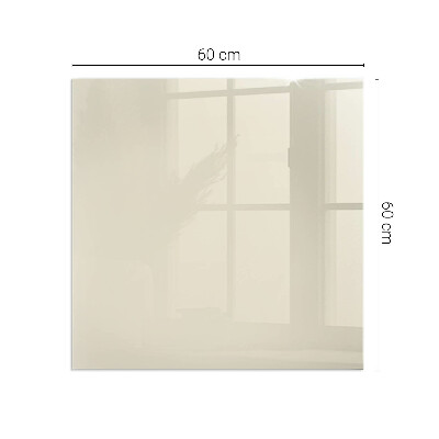 Plaque rectangulaire en verre pour poêle Couleur beige