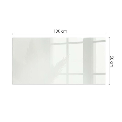 Plaque verre rectangulaire cheminée couleur ivoire